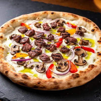 Grilled Pepper Cream Pizza